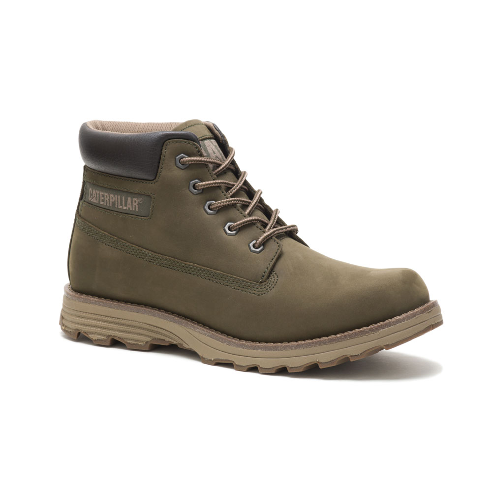 Caterpillar Boots Pakistan - Caterpillar Founder Mens Chukka Boots Olive (836127-AUH)